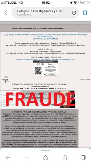 DETECTIVES DEFRAUDADORES COMAIP ESTAFAN HORACIO CATAÑO SANCHEZ DEFRAUDADOR